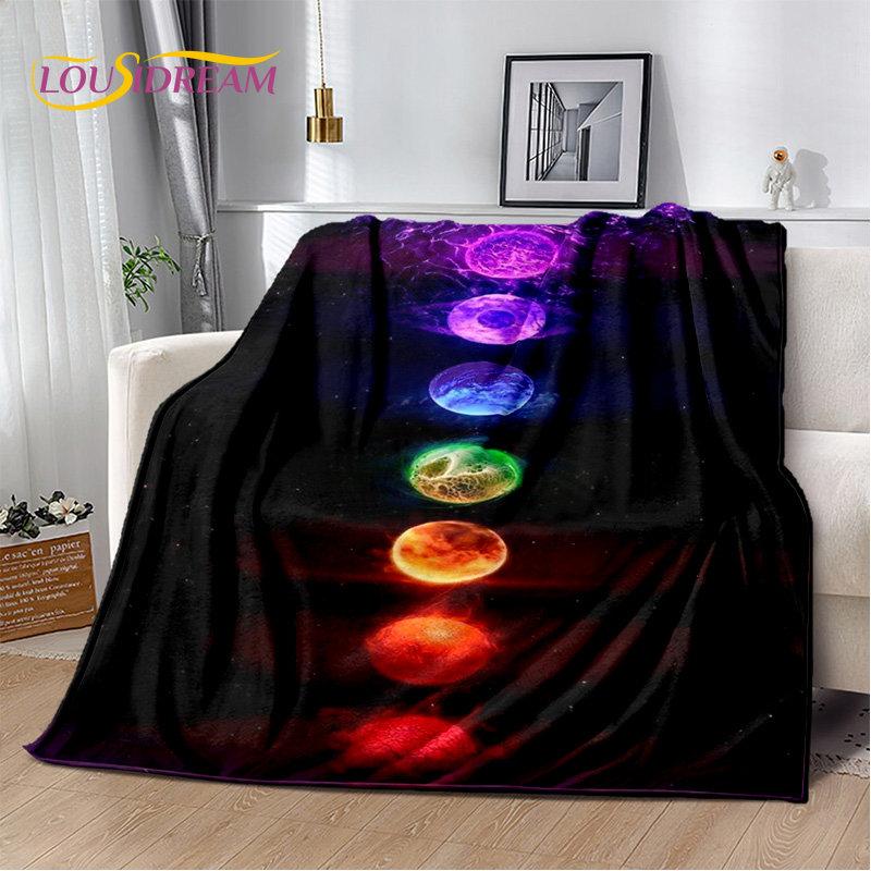 Rainbow 7 Chakra Mandala Bohemia Soft Plush Blanket,Flannel Blanket Throw Blanket for Living Room Bedroom Bed Sofa Picnic Cover