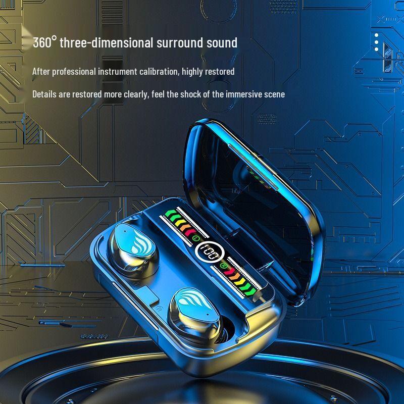 M27 Low Latency Bluetooth Earbuds - HD Call, Long Battery, High Sound Quality, Noise Cancelling, Dual Ear, Fingerprint Touch Control.