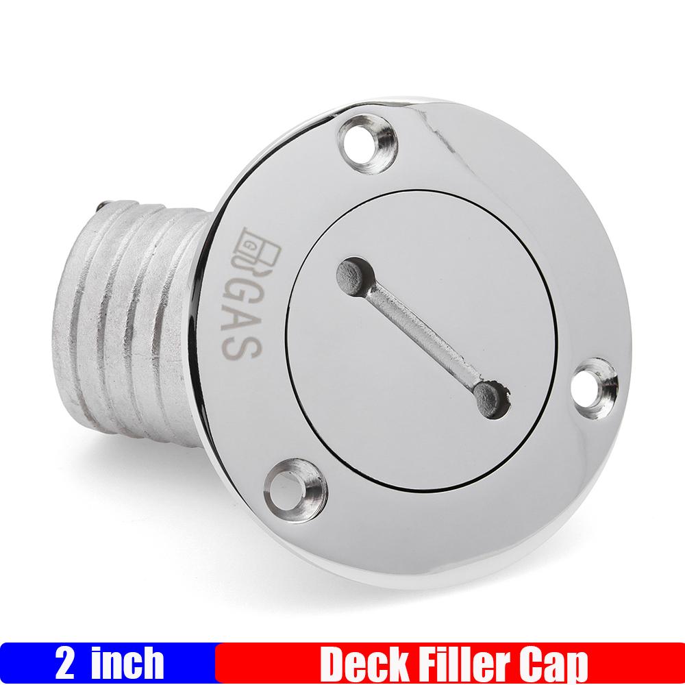 ZMFJH 45Degree 316 Stainless Steel Deck Filler Key Cap GAS DIESEL FUEL WASTE WATER 1.5" 2" Deck Filler Cap for Marine Boat Yacht