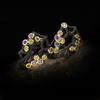 Creative Hollow Diamond Shaped Flower Earrings for Women   Simple and Versatile European and American Earrings Accessories