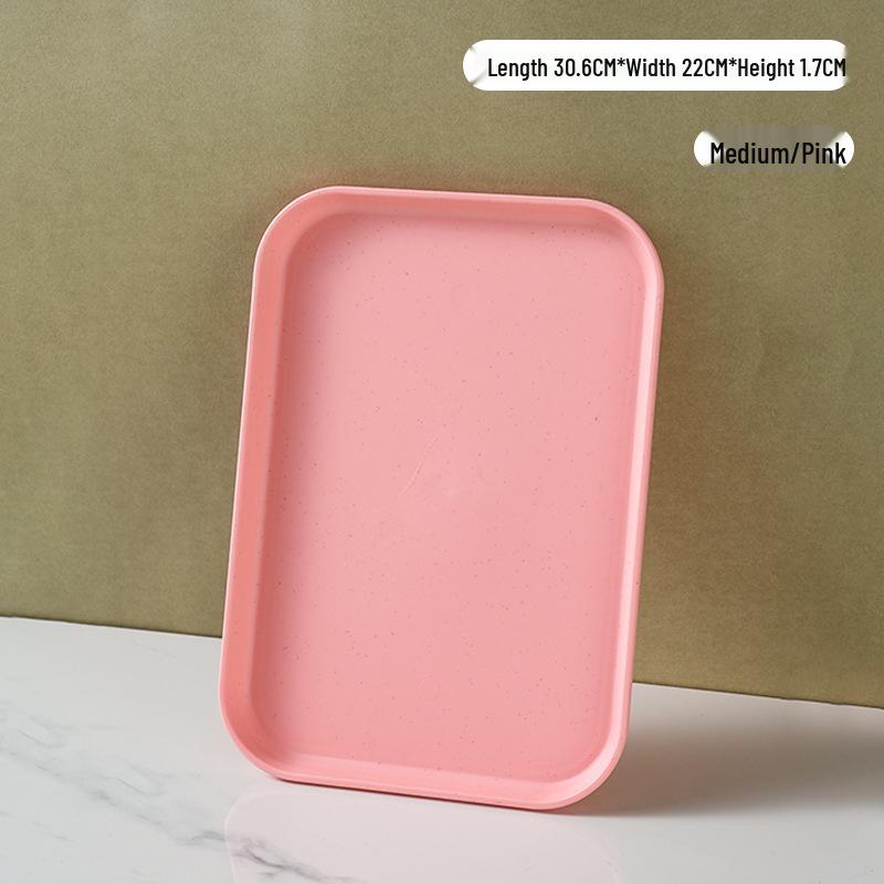 Rectangular Plastic Tea and Snack Tray for Home, Hotel, or Restaurant Use