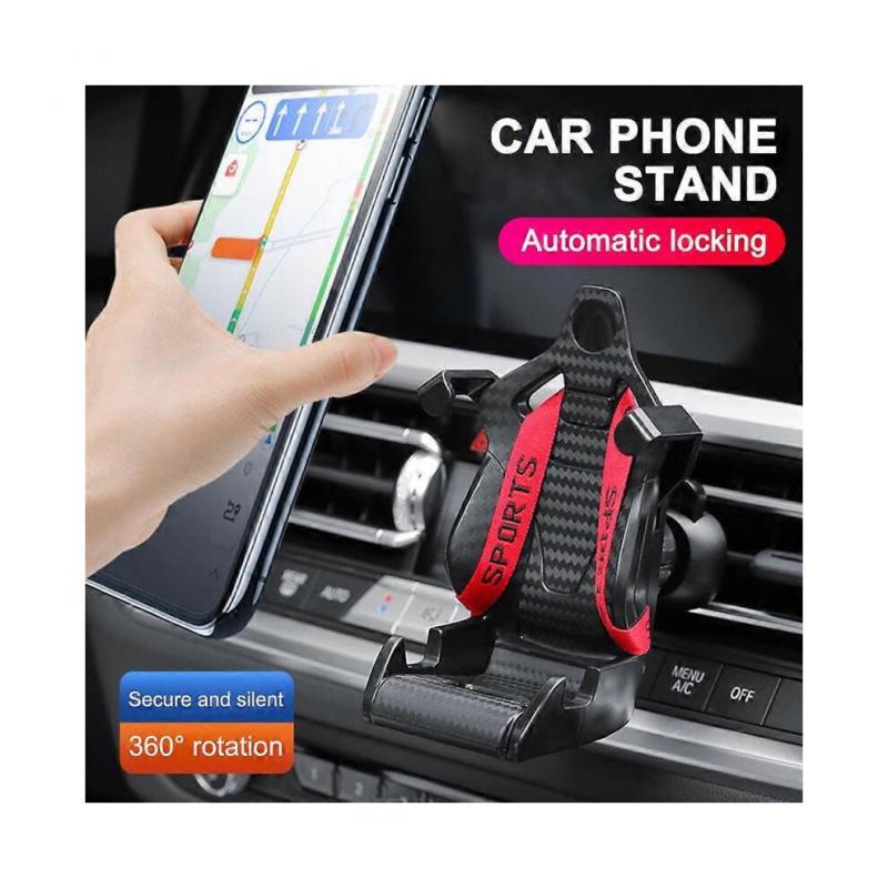 1pc Racing Seat Design Car Phone Holder Auto Air Vent Clip Mobile Phone Mount Stand Smartphone Phone Bracket GPS Support in Car for Iphone Samsung Mi