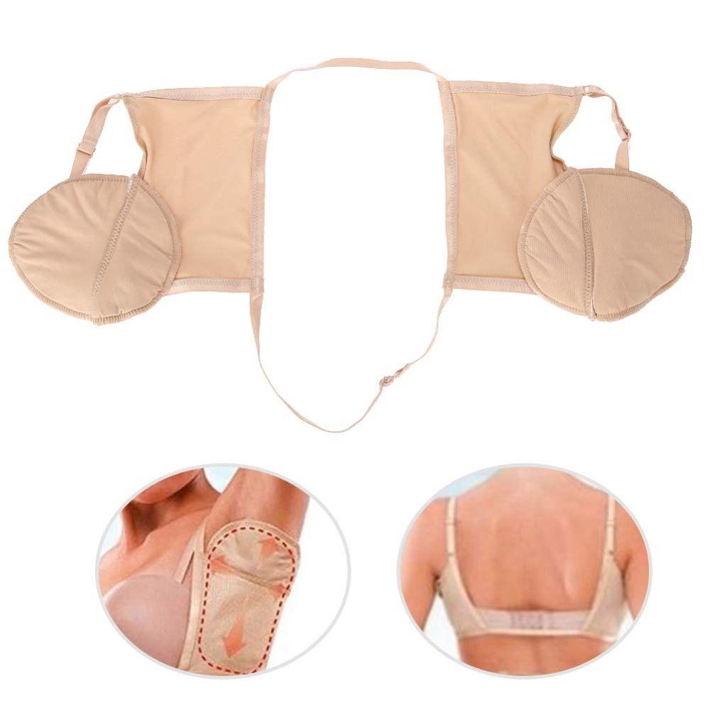 Skin Tone Underarm Sweat Pads Reusable Perspiration Absorbing Pads Armpit Sweat Guard Summer