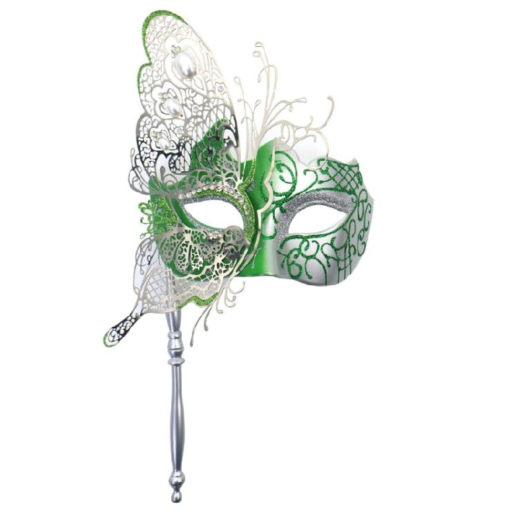 Lightweight Metal Butterfly Mask Handheld Cosplay Face Covering Roleplaying For Easy Costume Changes During Performances