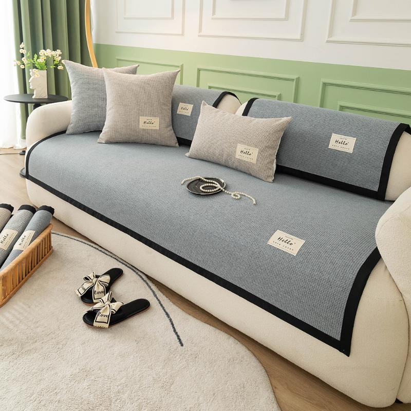 Stylish and Practical Cotton Sofa Cover with Anti-Slip and Anti-Cat Scratch Function for Four Seasons