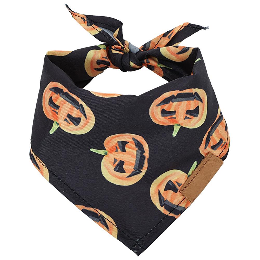 Halloween Dog Bandanas, Skulls Pumpkins Patterns Pet Scarf, Reversible Dog Triangle Scarf, Fall Dog Bibs, Pet Accessories For Halloween Holiday Costum