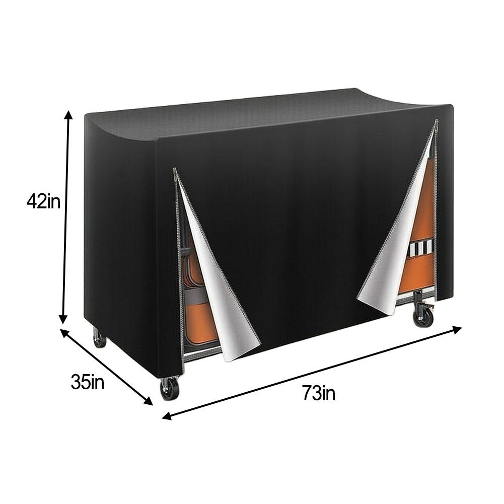 Waterproof Folding Chair Rack Cover for VEVOR Made of 210D Oxford Cloth with Windproof Drawstring and Dual Zipper Design