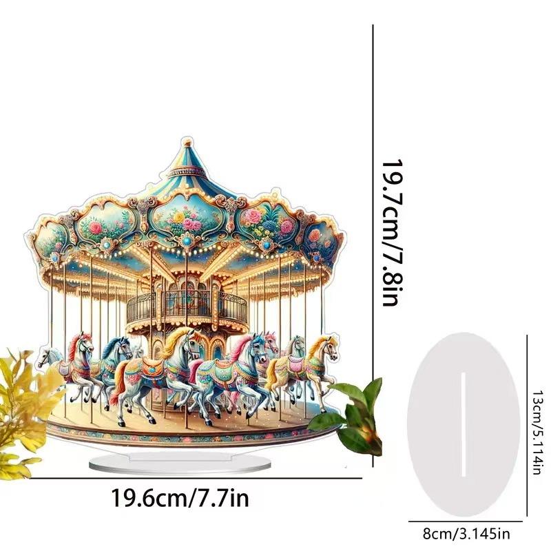 Eid Celebration Acrylic Mosque Tabletop Decoration - 2D Graphic Design - Home & Window Display, Ramadan & Easter Perfect Gift.