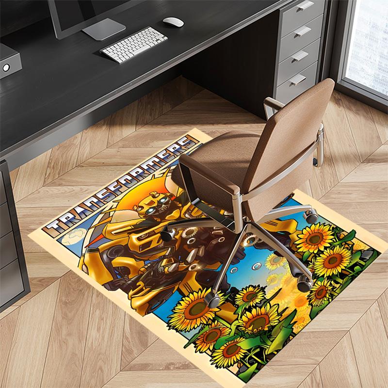 Bumblebee and Optimus Prime Printed Absorbent Washable Carpet, Non-Slip Bathroom Mats, Kitchen Rugs, Yoga Mat,Living Room Entrance, Camping Picnic Rug