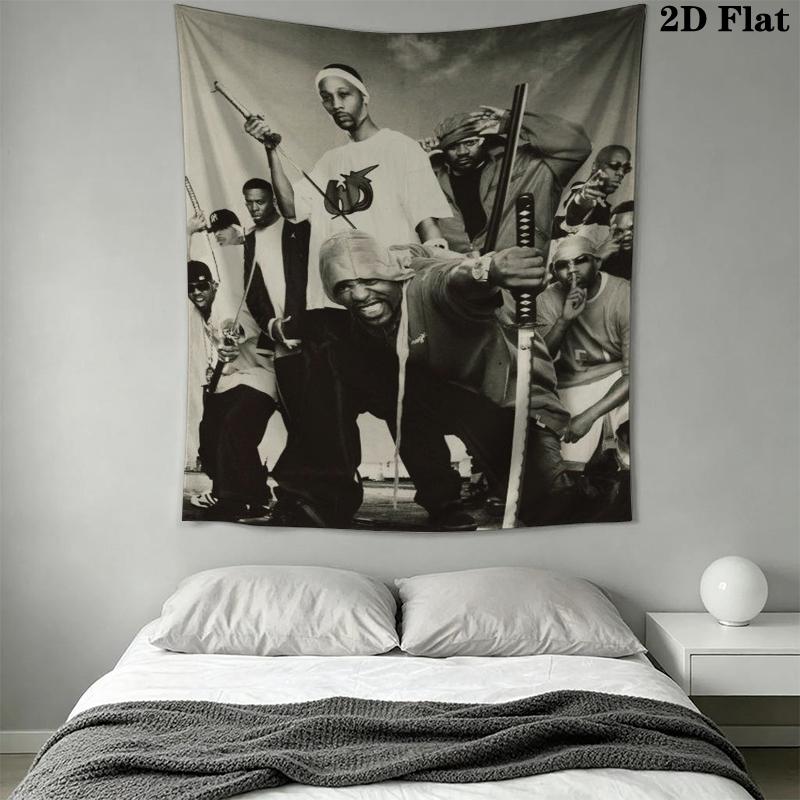 Tang Clan Wall Tapestry Aesthetic Wall Hanging Printed Fabric Blanket Decorative Tapestries for Bedroom Living Room Home Decor