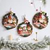 Christmas Family DIY Wreath Santa Snowman Reindeer 30Cm Soft Flannel User Friendly Holiday Decors