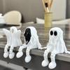 Halloween Ghost 3D Printed Resin Ghost Ornament Figurines Joint Movable Toys Home Car Room Decor Desktop Decoration
