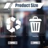 Recycle and Trash Clear Stickers, 10 Pack 3×3 Inches Trash and Recycle Stickers for Trash-B Transparent Vinyl Weatherproof Self Adhesive Waste Can