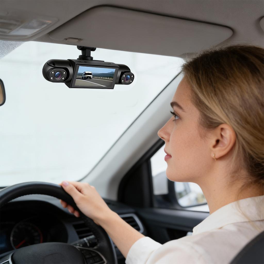 360° Driving Recorder, Front And Rear View 4-channel Driving Recorder, All-weather Parking Mode, Without Memory Card