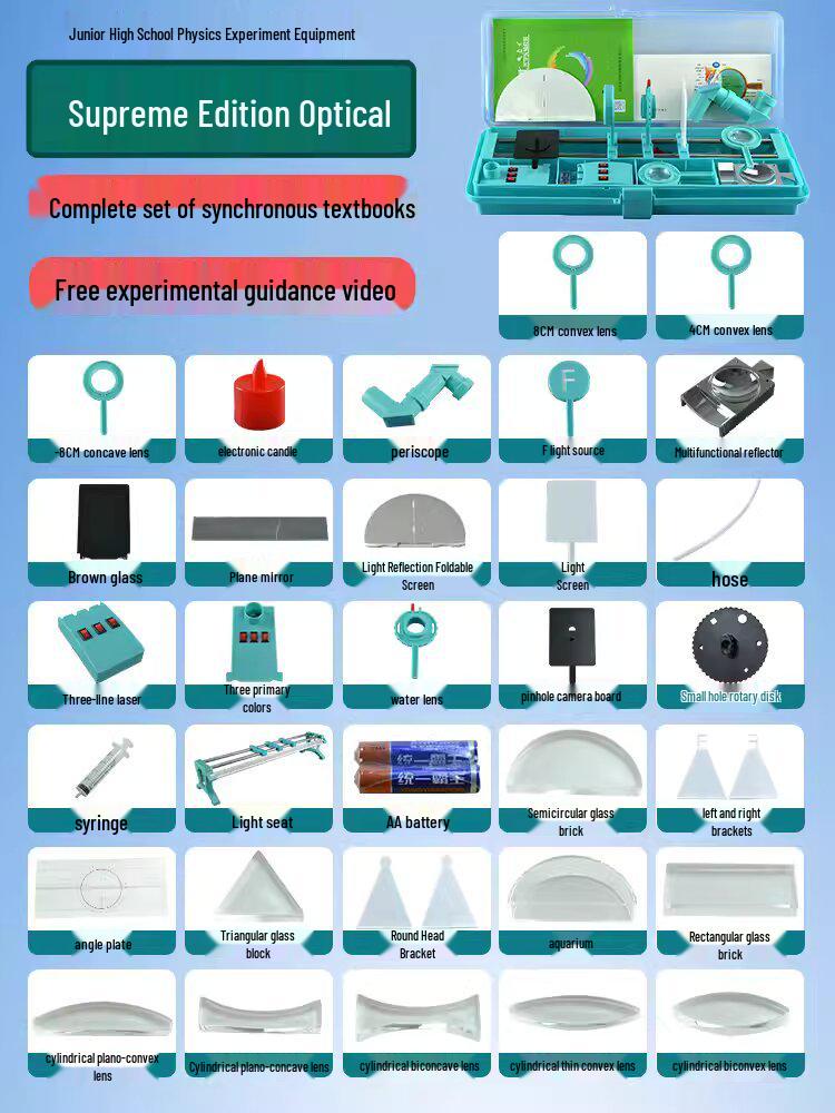 Junior High Physics Experiment Kit: Electromagnetism, Optics, Mechanics, Thermodynamics