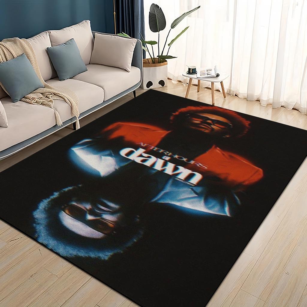 3D The Weeknd X.O R&B Singer Carpet Rug for Living Room Bedroom Home Sofa Decoration,kids Play Non-slip Floor Mat Christmas Gift