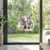 Healing Style Rabbit Wall Decoration Cartoon Sticker for Kids Room, Waterproof PVC Bunny Decal, Removable Animal Art Peel And Stick Decor Nursery
