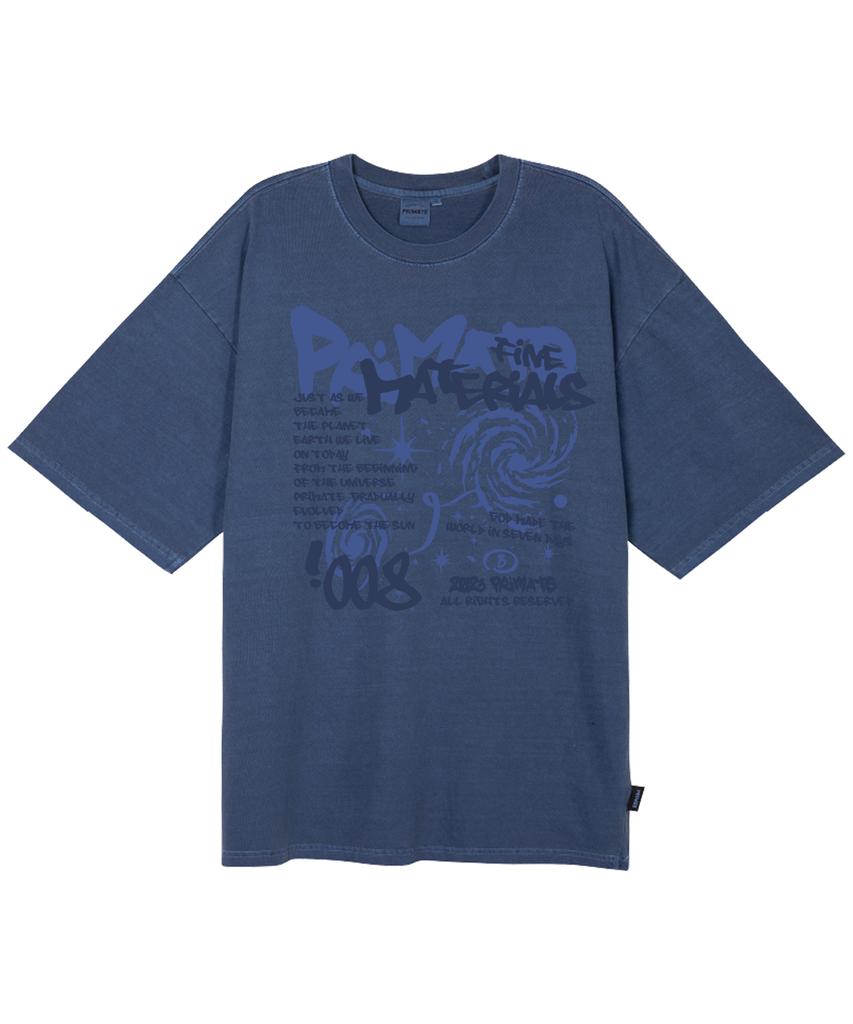 PRIMATE 008 Oversized Pigment Short Sleeve T-Shirt 4 Colors