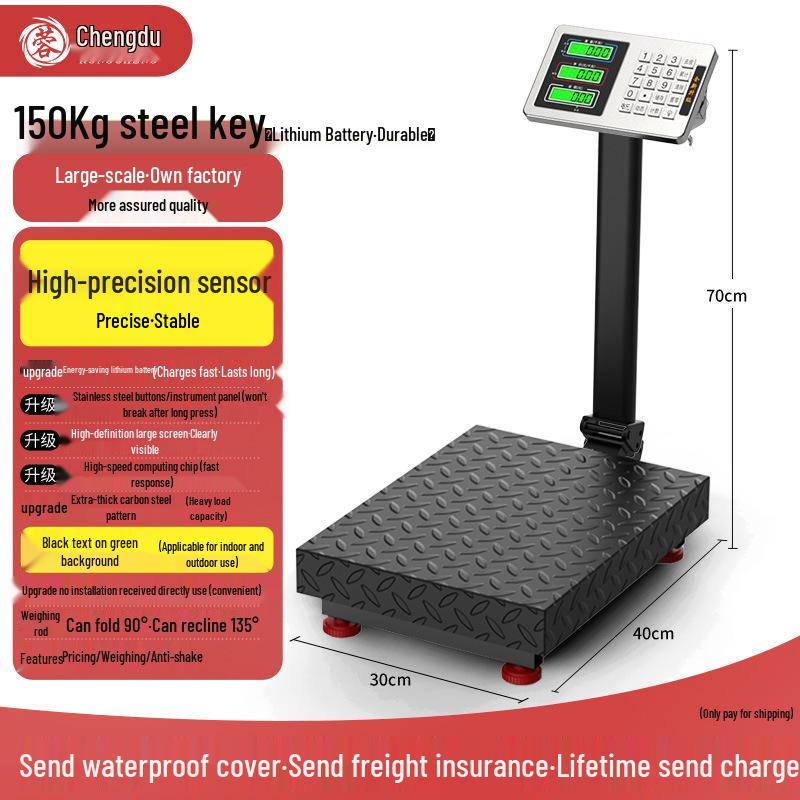2025 Electronic Table Scale - New 300kg/150kg Commercial Weighing Model