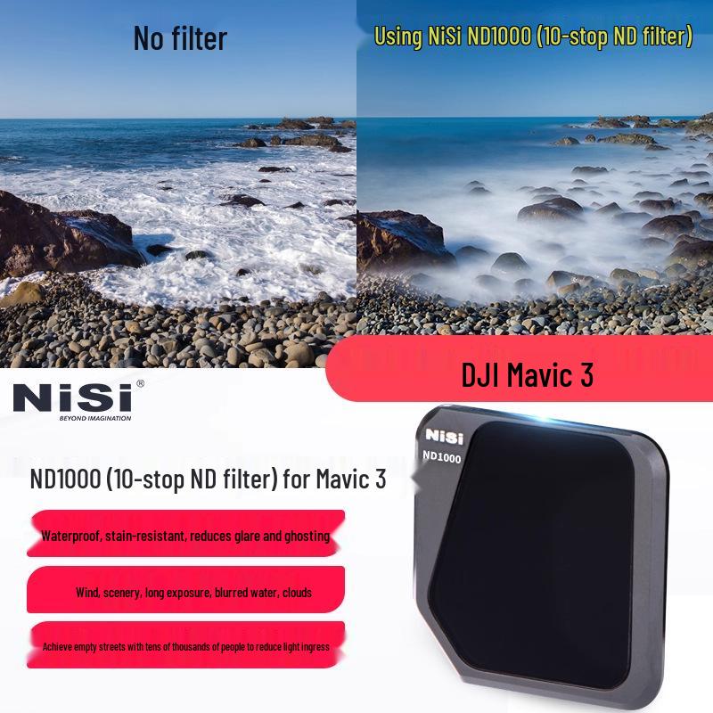 8NiSi Black Soft ND Coated Filter for DJI Mavic 3 Drone