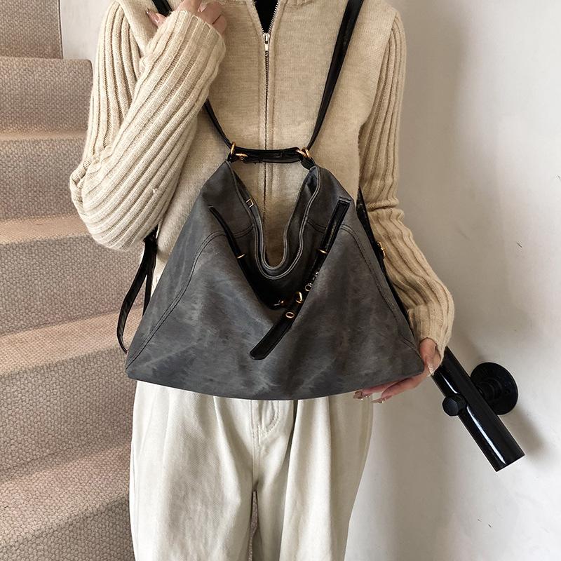 Premium sense retro large-capacity backpack bag women's 2025 autumn and winter new multi-purpose shoulder messenger bag tote bag