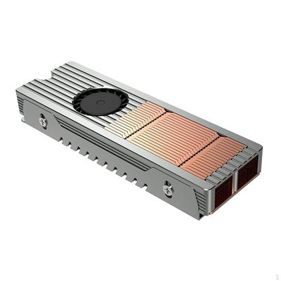 M.2-8 SSD-Kühlkörper, professionell, robust, mit doppeltem Wärmeleitpad und leisem Lüfter, schnelle Kühlung für den PC