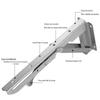 Stainless Steel K-Type Folding Wall Shelf Bracket