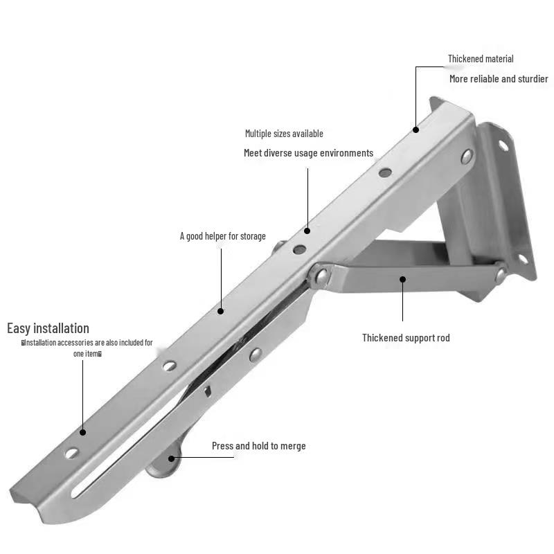 Stainless Steel K-Type Folding Wall Shelf Bracket