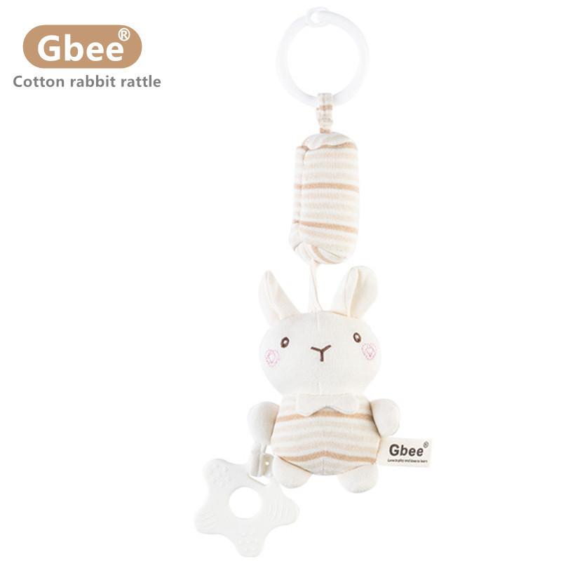 

Organic Cotton Baby Rattle With Soft Fabric And Sensory Development For Newborn Sleep Aid Rabbit