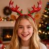 Christmas Headbands for Women Reindeer Hair Accessories Funny Festival Headdress for Girls School Vacation Family Gathering