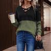 GMXIA Damenmode V-Ausschnitt Langarm Herbst Winter Freizeit Blusen & Hemden