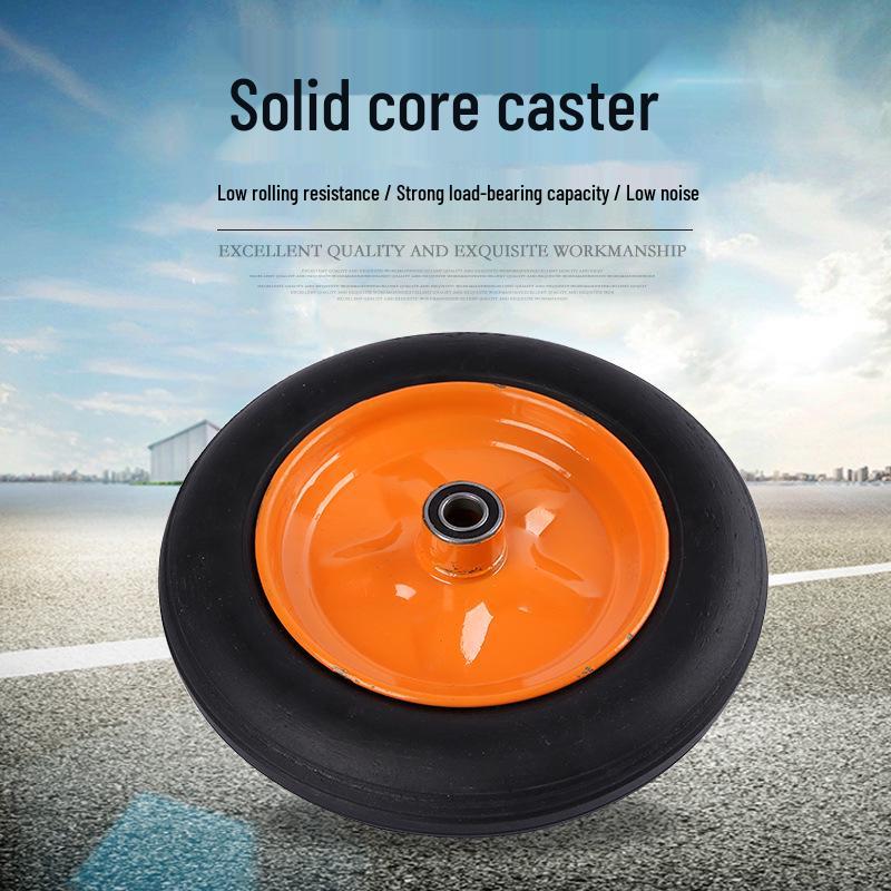 8" & 10" Solid Core Industrial Rubber Casters - Wear-Resistant, Silent Wheels