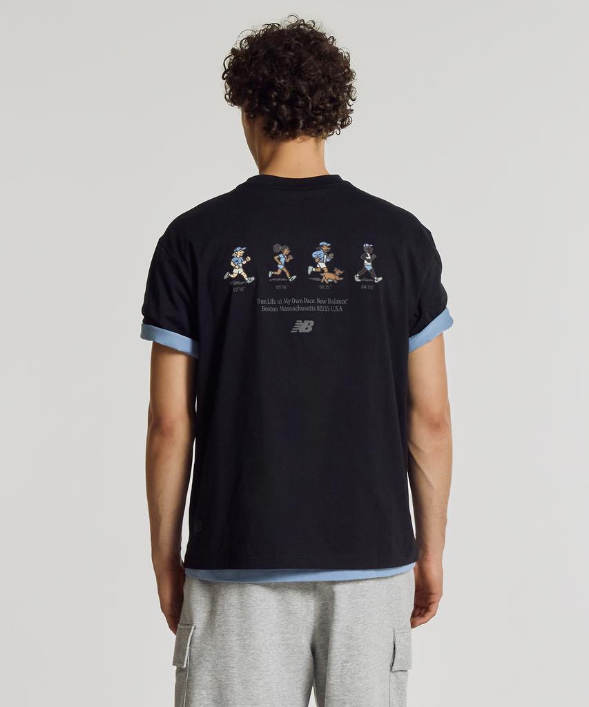 Nyuballanseu Nbneg21503 / Uni Nb Friends Short Sleeve T-Shirt (Black)
