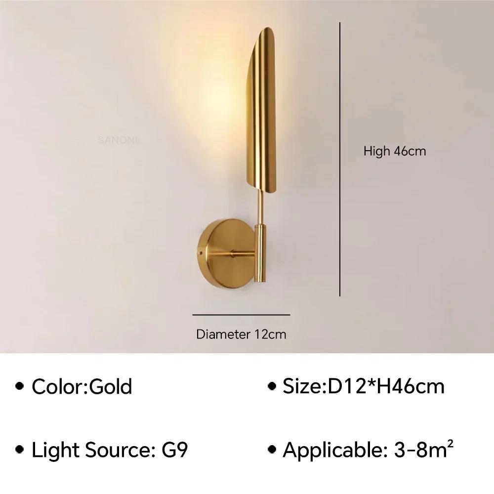 Modern minimalist wall lamp living room TV background staircase bedroom wall lamp Nordic home decoration lighting fixtures gloss