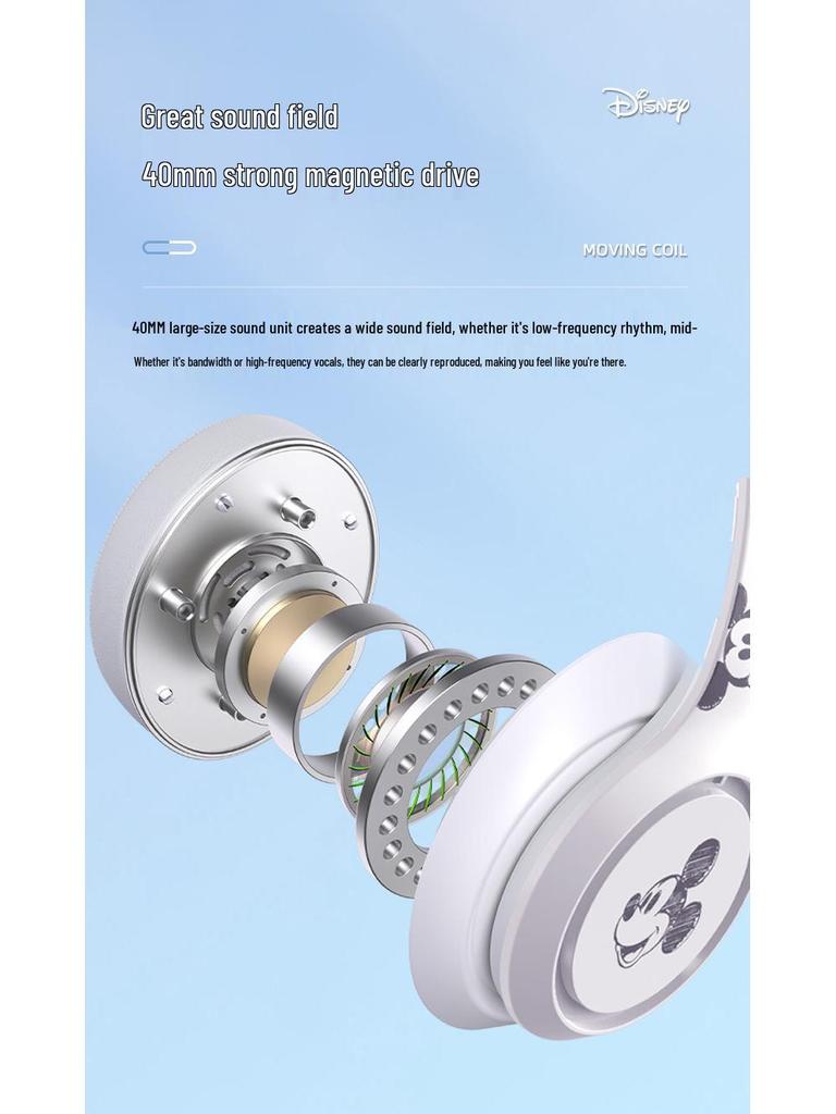 Disney Mickey Mouse Wireless Over-Ear Headphones - HiFi Sound Quality