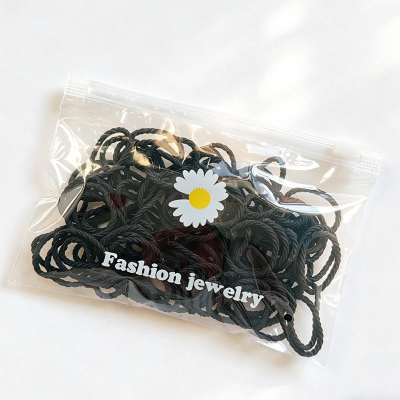 Net Celebrity High Elasticity Thin Hair Tie - Small Circle Style for Girls