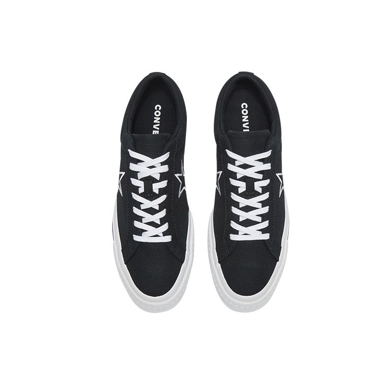 Converse One Star Retro Casual Low-Top Skate Shoes Unisex Sneakers Black 163376C