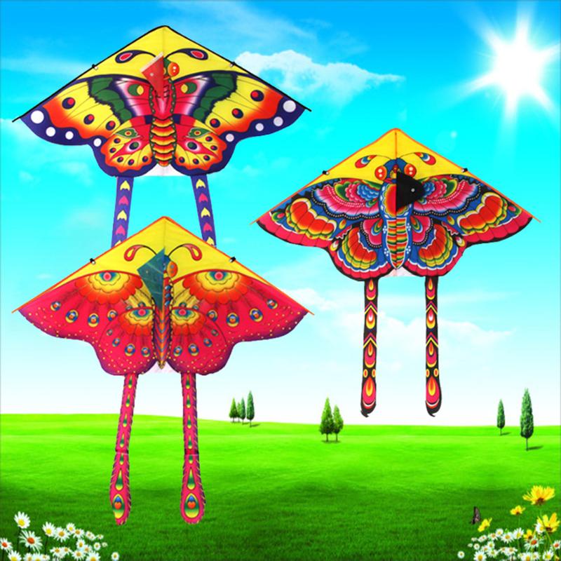 Outdoor Kites Butterfly Children Kids Flying Kite Fun Sports Toys T3K3