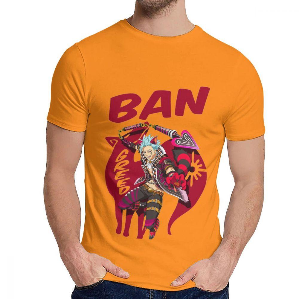 Classic Round Neck Seven Deadly Sins Ban Greed T Shirt Popular Unisex Pure Cotton T Shirt 3XL