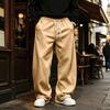 Herren - Gefütterte Jogginghose, Farbe Locker Geschnitten Gerade Beine mit Elastischem Bund für den Winter