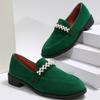 Foreign Trade Large Size Loafers 2025 New Single Shoes Leopard Print British Fashion Single Shoes Temperament Versatile Suede Women's Shoes