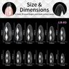 Luxury Diamond Almond Press On False Nail Tips Classic Trapezoidal Full Cover Soft Fake Nails Extension DIY Manicure Salon Tools