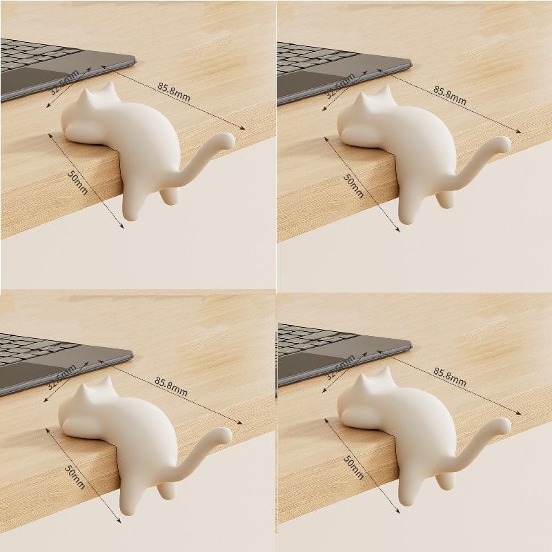 1/4 Stück Schreibtischhaken für Zuhause und Büro, tragbarer Katzen-Taschenhaken, Tischhaken, Organizer für Handtaschen, Rucksäcke und Reisetaschen