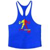 Muscleguys Men's Y-shaped Sports Fitness Vest Light Soft Sleeveless T-shirt Loose Casual
