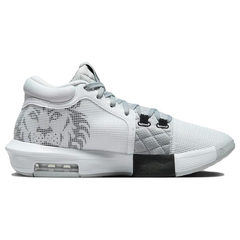 Nike LeBron Witness 8 White Light Smoke Grey Men Sneakers Black FB2239-100