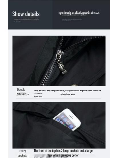 Extra Large Full-Body Raincoat and Pants Set for Cycling