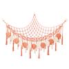 Hand Woven Cotton Rope Net Bag Kids Room Kindergarten Decor Wall Storage Hanging Net Hammock