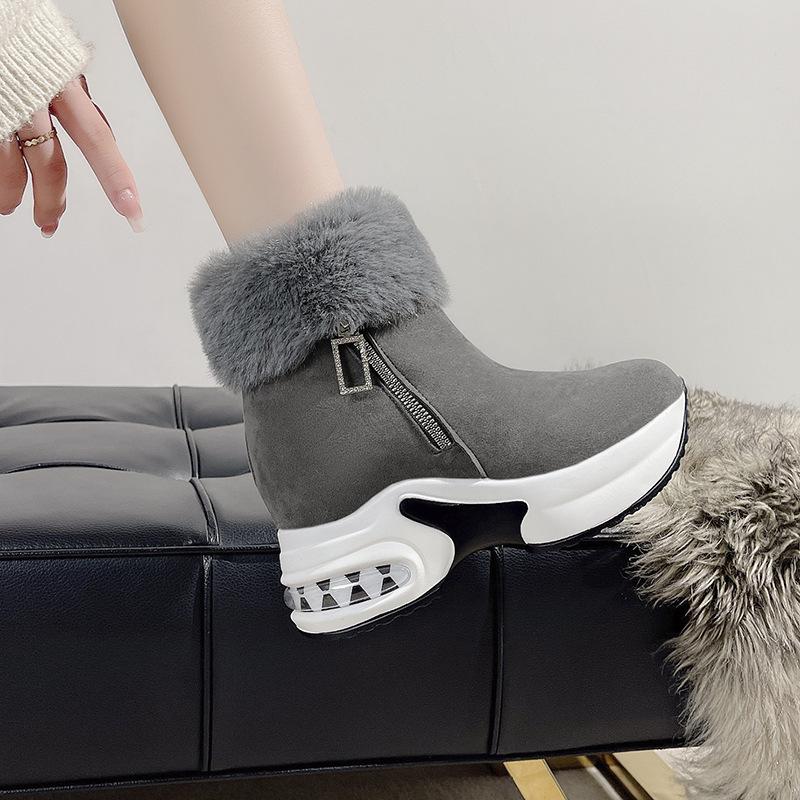 Snow Boots Women's Winter Short Tube  Keep Warm and Increase Height Cotton Boots