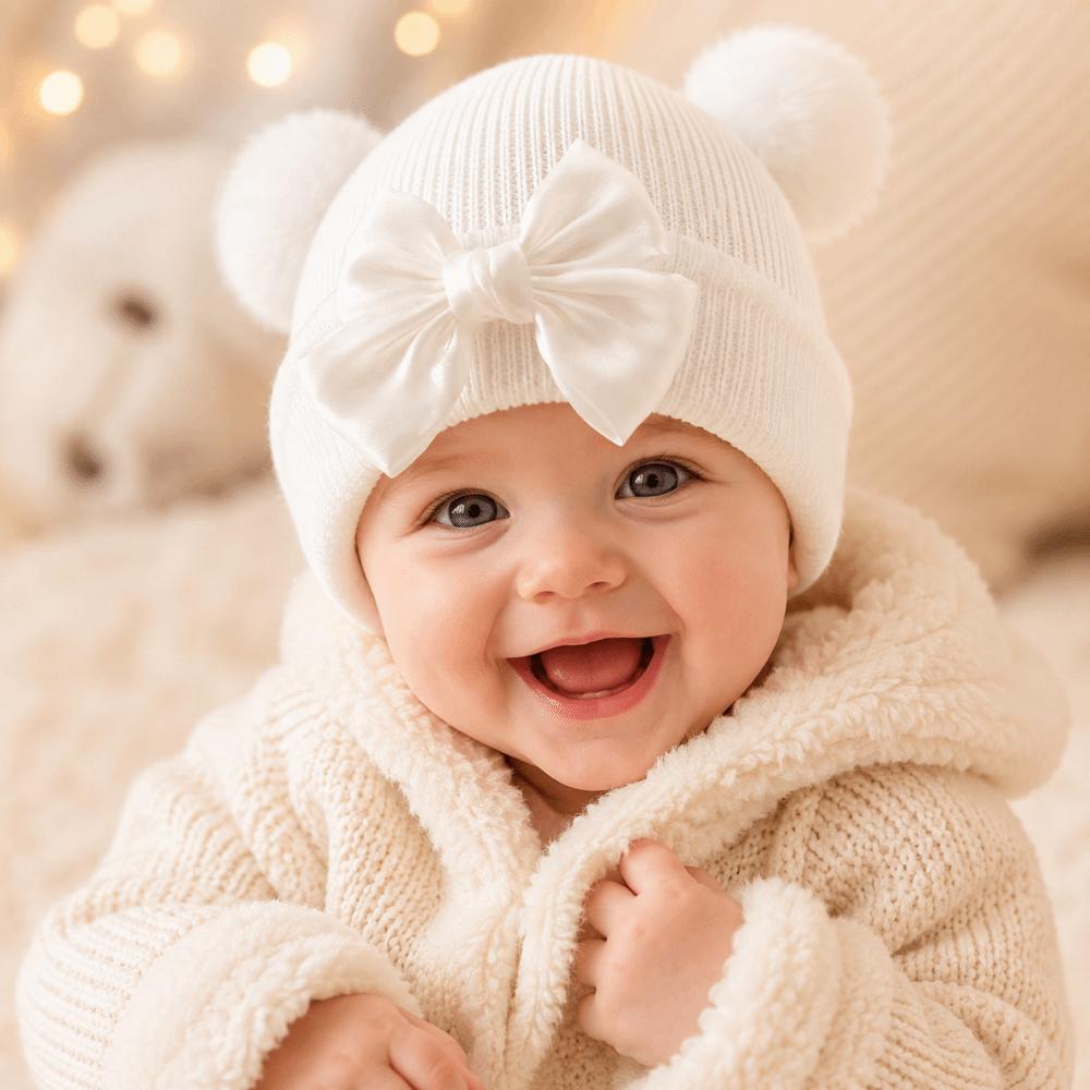 Hip Hop Baby Winter Hats Double Pom-Pom Warm Bonnet Fashion Children Beanie Caps  Outdoor