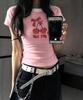 Nasyujeueol Dot Cherry Semi-Crop Short Sleeve T-Shirt 6 Colors
